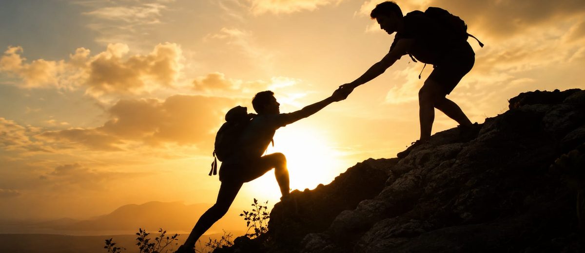 Many hands joined together
